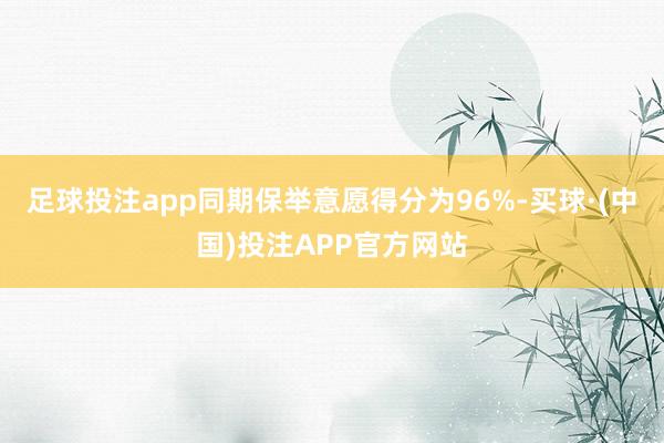 足球投注app同期保举意愿得分为96%-买球·(中国)投注APP官方网站